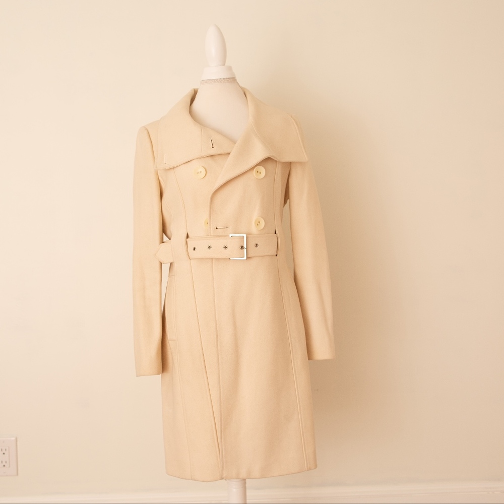 Ivory Guess Belted Winter Jacket